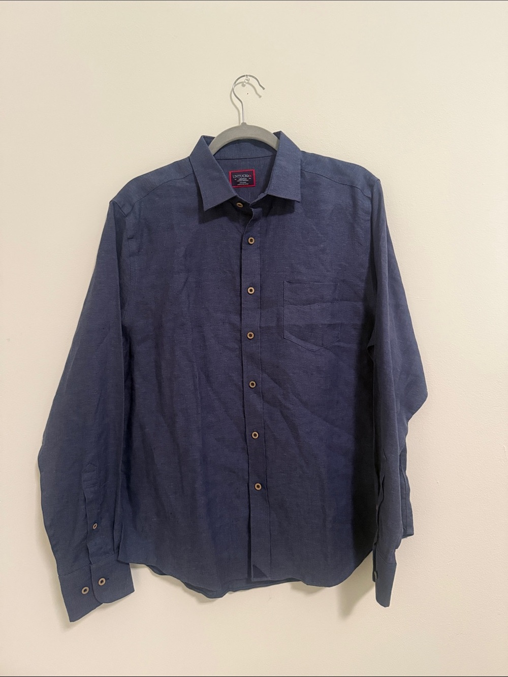 UnTUCKit Men's Navy Button-Down Shirt